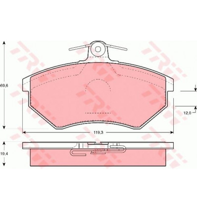 Plaquette de frein pour Audi / Cordoba / Ibiza TRW