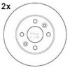 Disques de frein - Disque de frein pour Nissan Kangoo Mégane Clio 15109/2